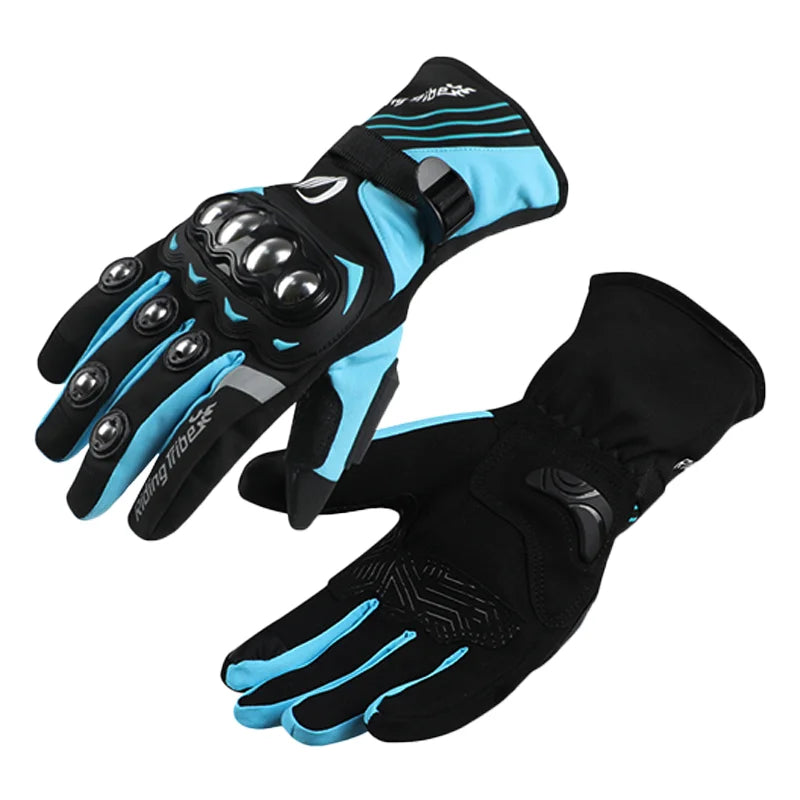 Winter Motorcycle Gloves Stainless Steel Accessories for Riding Bicycle Skiing Outdoor Sports - One Size Fits Most