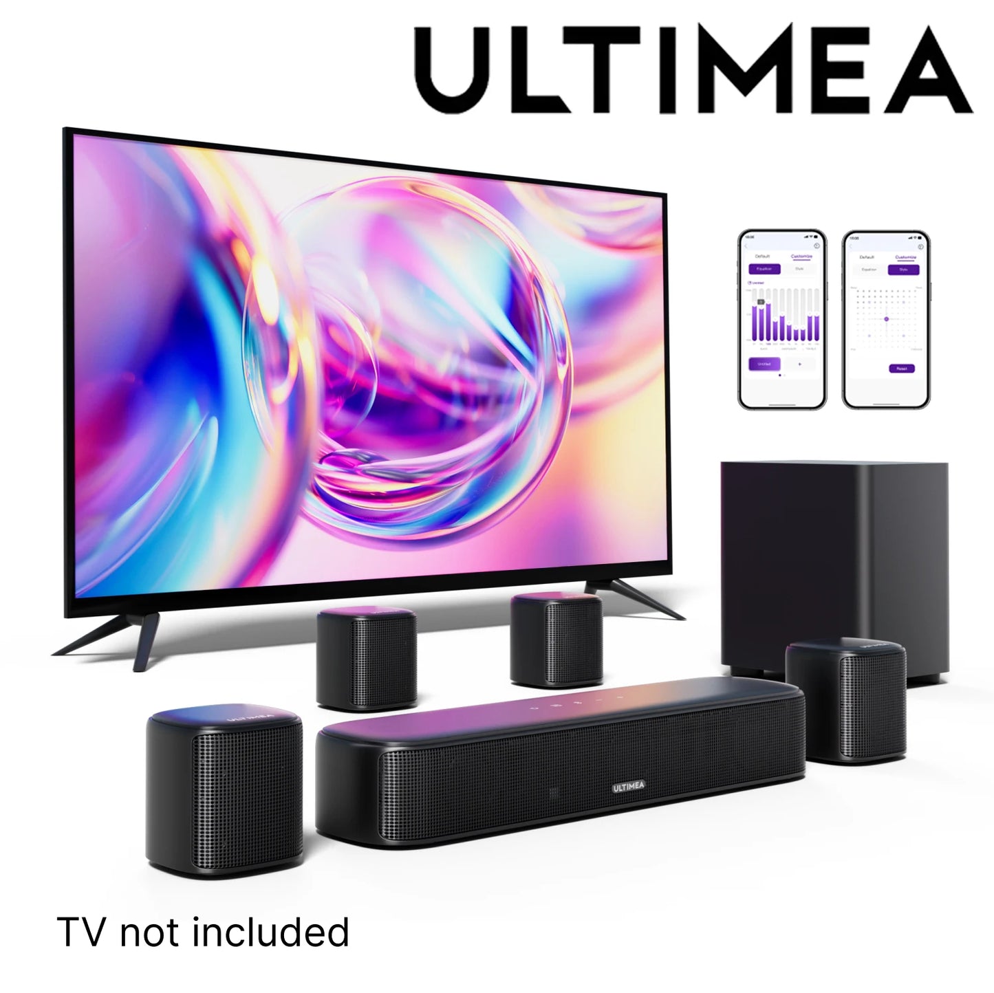 ULTIMEA 7.1 Channel Sound Bar System With App Controlled Virtual Surround Sound
