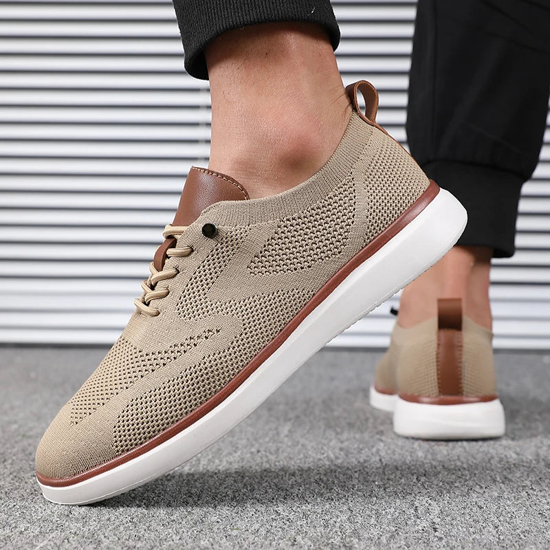Big Running Mens Lightweight Knitted Shoes For Daily Walking Hiking