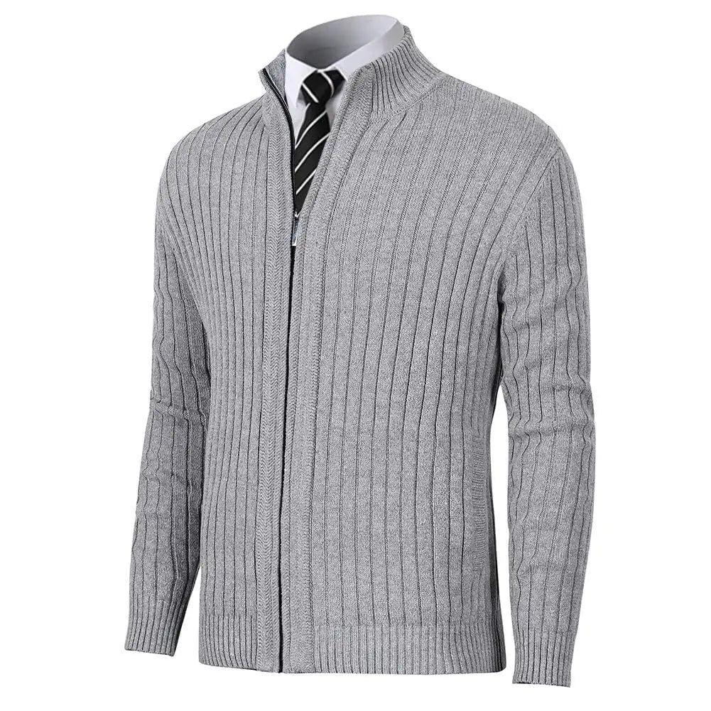 Pioneer Camp Men's Cardigan Sweaters Full Zip Up Slim Fit Stand Collar