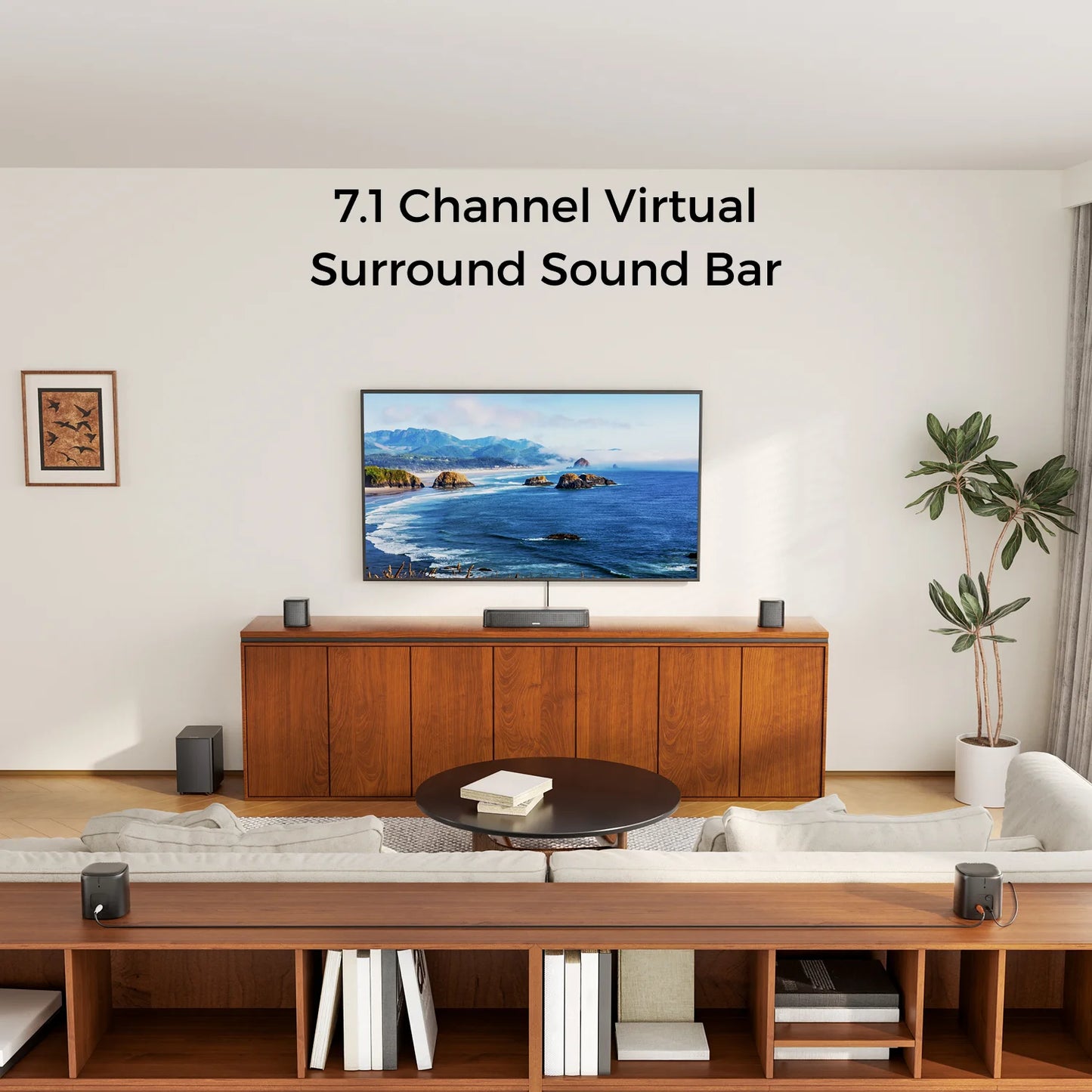 ULTIMEA 7.1 Channel Sound Bar System With App Controlled Virtual Surround Sound