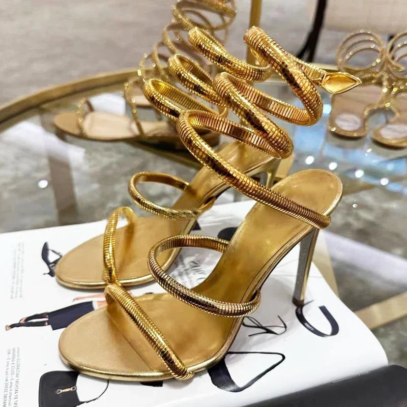 Eilyken Women Sandals Strappy Ankle Strap Open Toe High Heel