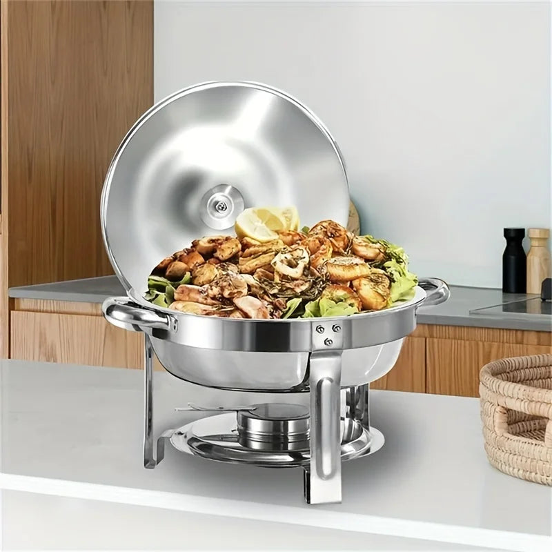 Choice Round Chafing Dish Buffet Set Stainless Steel Pans