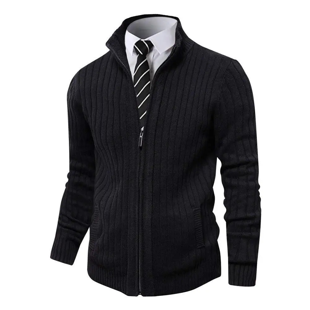 Pioneer Camp Men's Cardigan Sweaters Full Zip Up Slim Fit Stand Collar