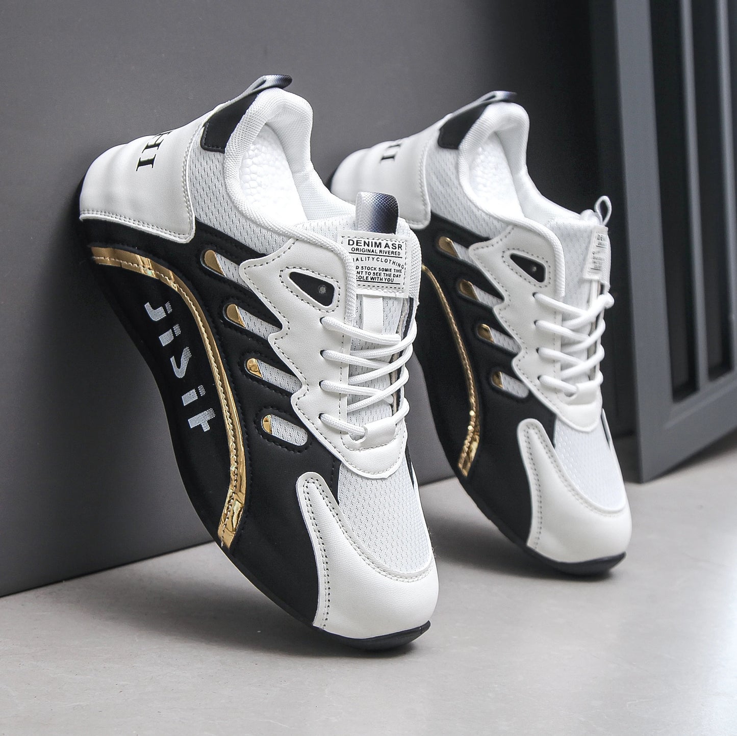 Men's Casual Anti Slip Lace Up Shoes For Sports Comfort