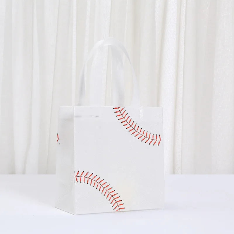12/24pcs Non-woven Gift Bags Soccer Baseball Basketball Football Print Bags Kids Birthday Party Favor Treat Bags For Sports Fans