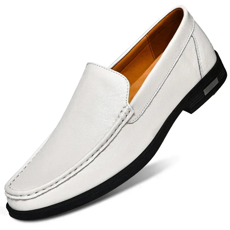 Genuine Leather Mens Dress Shoes Slip On Loafers For Business