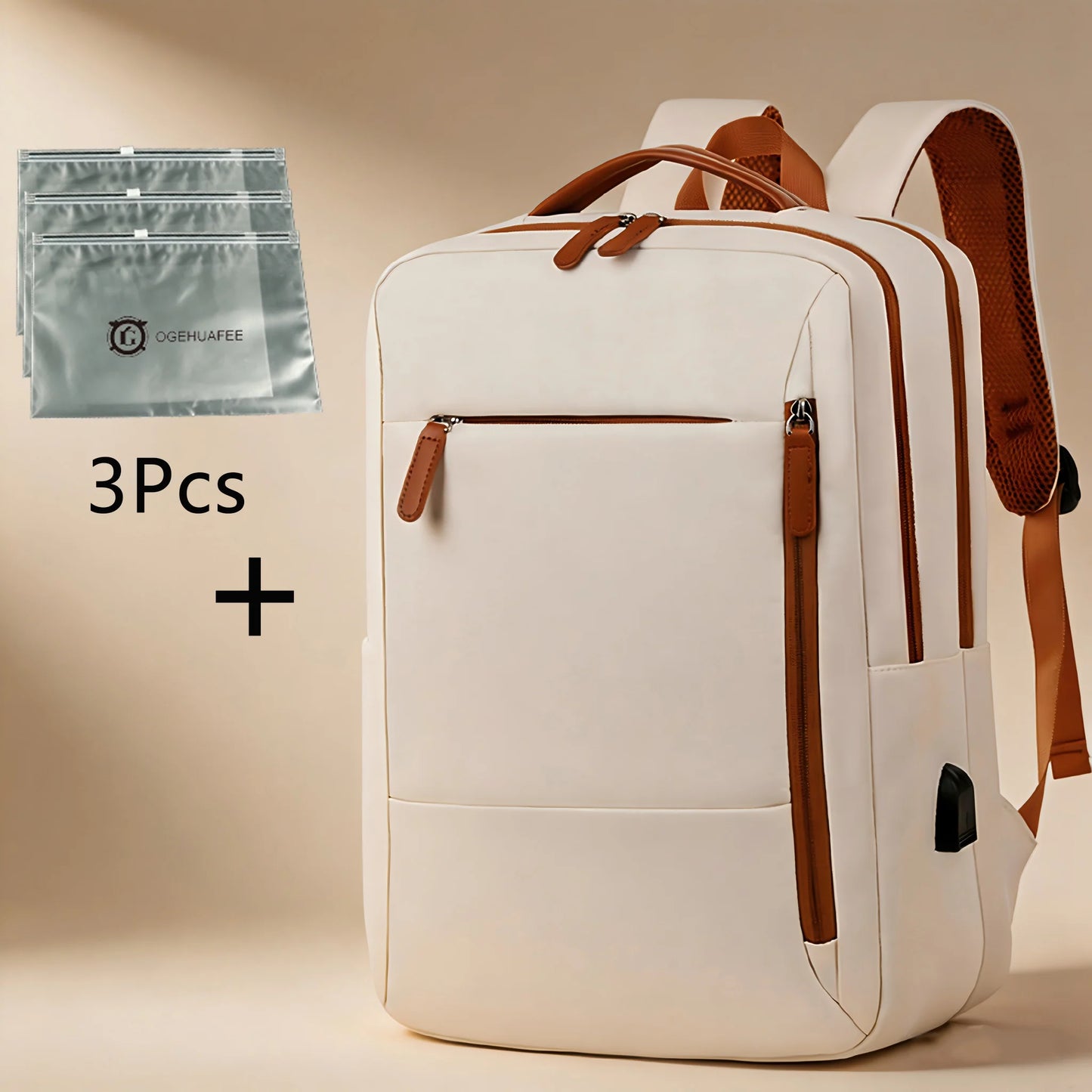 OGEHUAFEE Lightweight Fashion Commuter Computer Backpack, Multi Layer Business Travel Backpack, High Quality Nylon Backpack