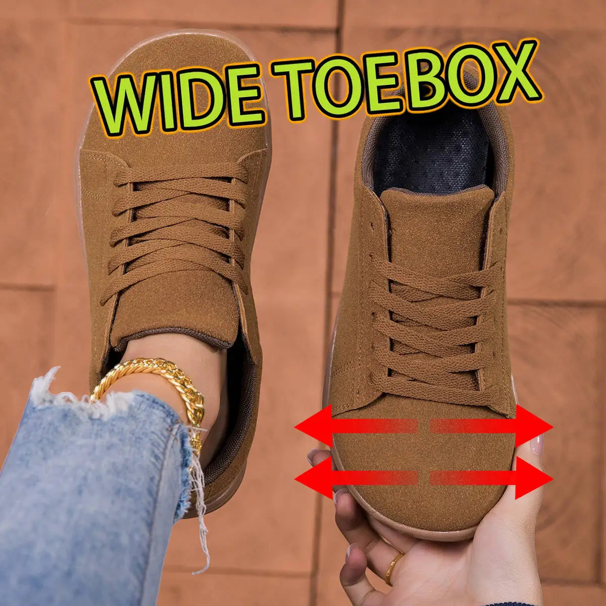 Women Wide Toe Box Nylon Lace Up Skate Sneakers Shoes