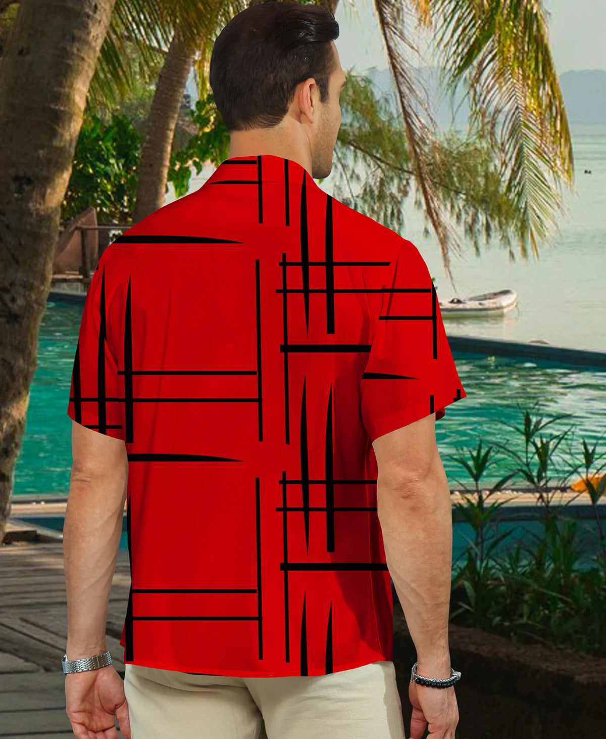 KYKU Hawaiian Shirt for Men: Tropical Summer Beach Short Sleeve Button Down Shirt with Pocket