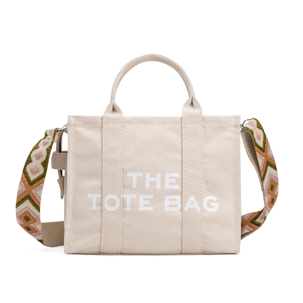 Large Capacity Sequins Canvas Tote Handlebags For Women Simple Canvas Decor Bucket Handbags Women Casual Shoulder Crossbody Bags