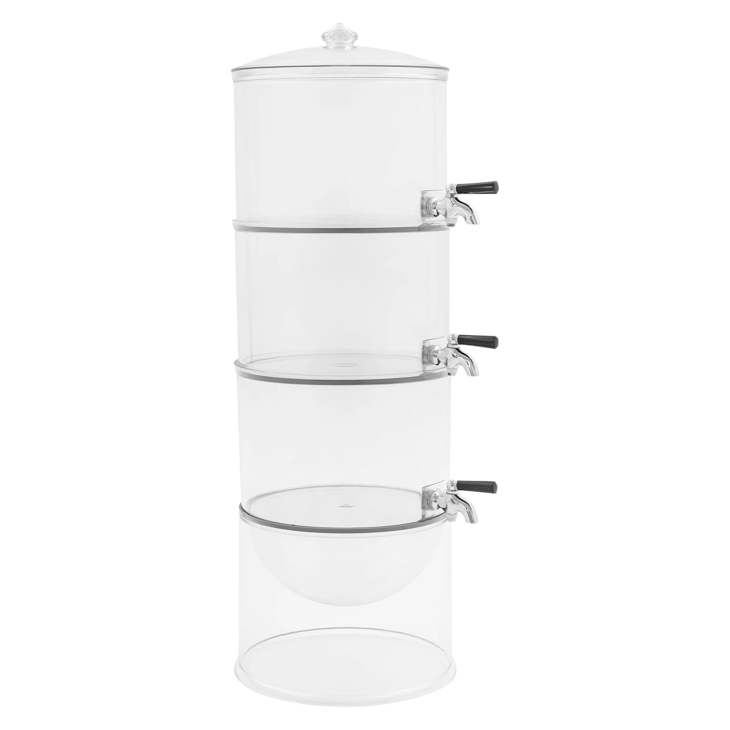 Beverage Dispenser, 3 Tier Stackable Drink Dispenser with Faucet, Acrylic Large Capacity for Party Wedding Catering Tea Juice