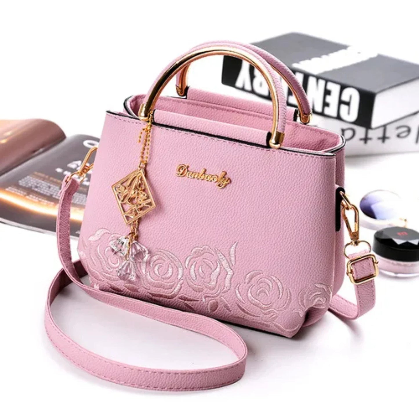 Hign-concerned Embroidery PU Leather Designer Shoulder Bag