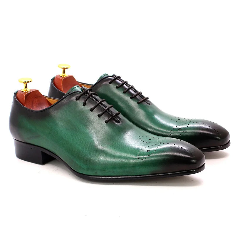 Felix Chu Mens Oxford Whole Cut Leather Dress Shoes