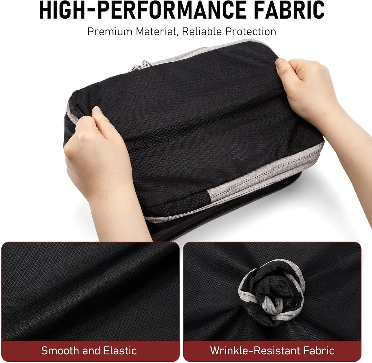 4Pcs/Set Travel Compression Packing Cubes Bag S/M/L/X Portable Suitcase Clothes Organizers Waterproof Luggage Storage Cases Drawer Bags for Travel