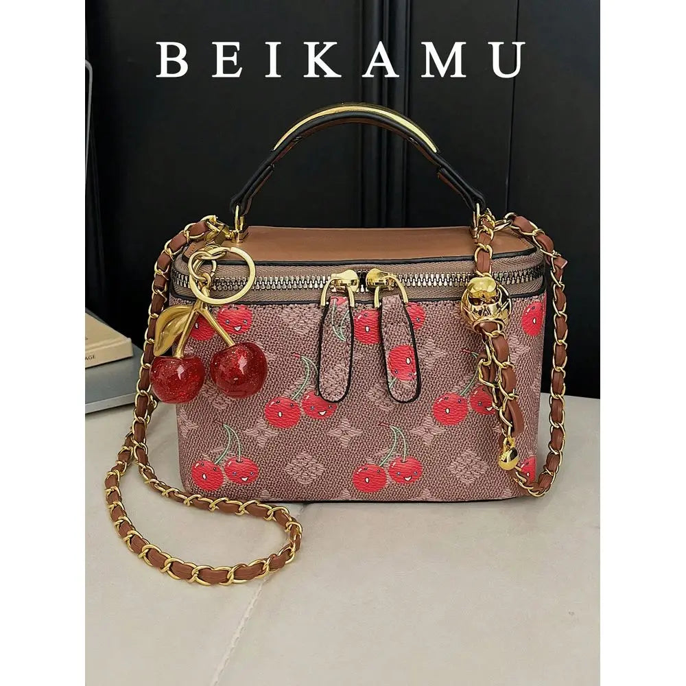Small Design Box Type Handbag Lipstick Coin Purse Crossbody