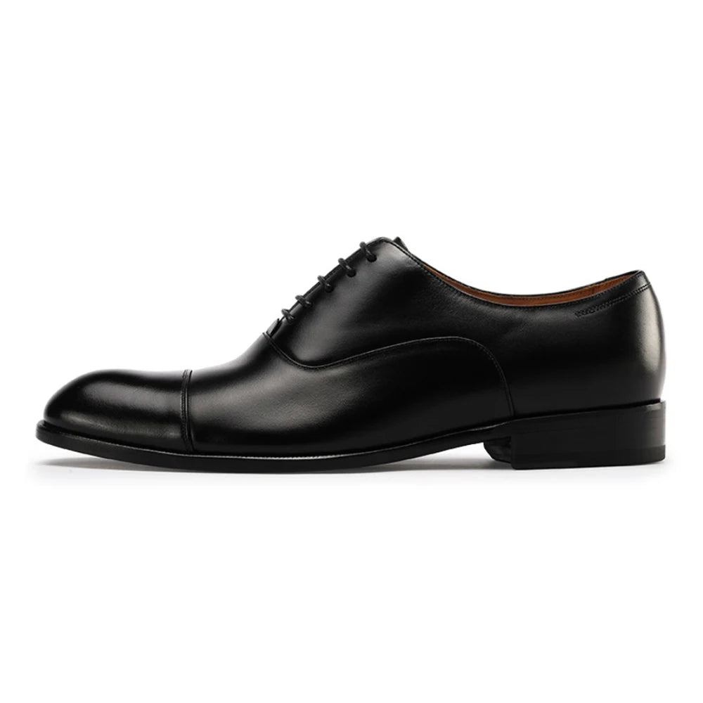 Men's Handmade Oxford Dress Shoes Full-Grain Leather Daily Business Footwear Comfortable Classic Style