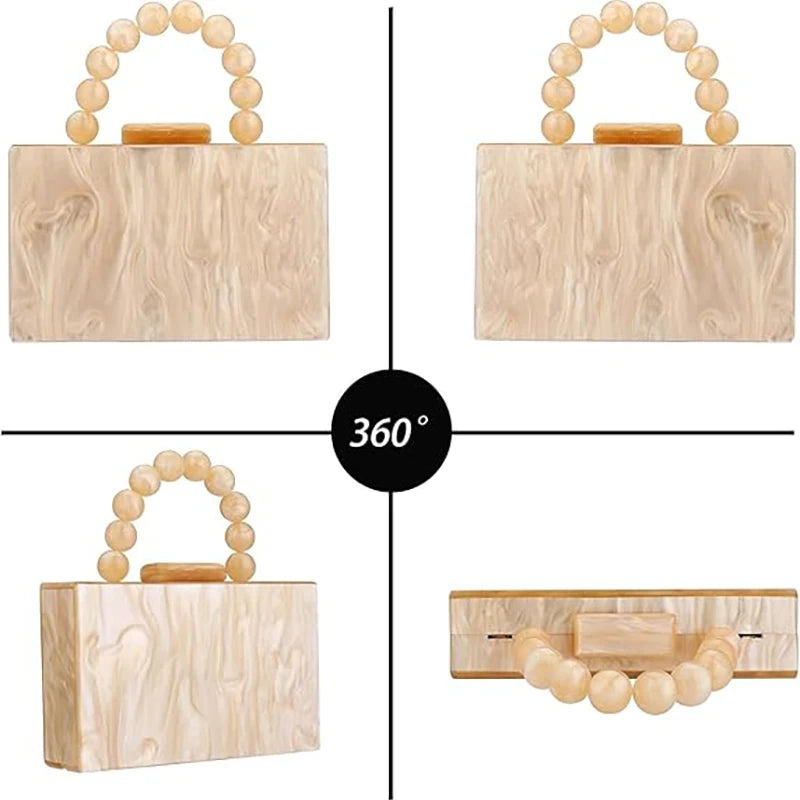 Guangdong Acrylic Clutch Bag Beaded Pearl Chain Purse