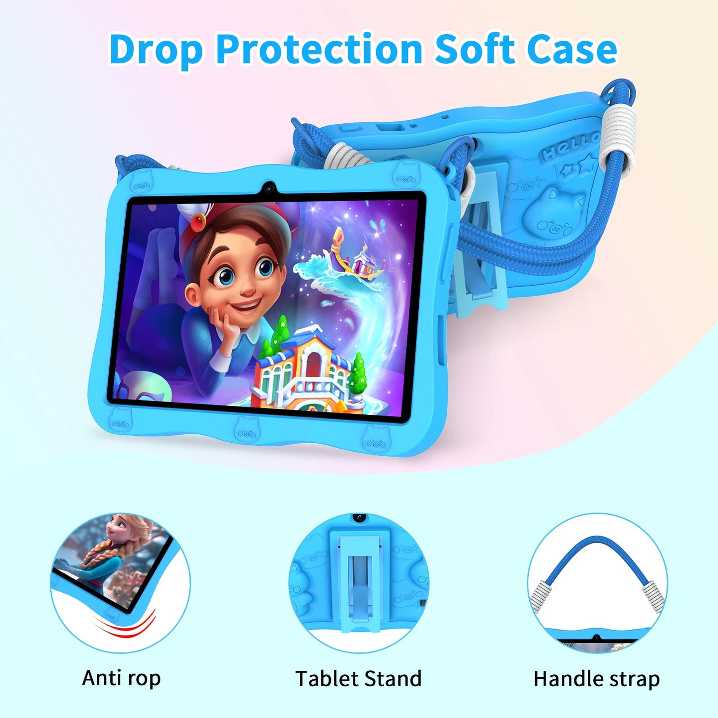 PRITOM Kids Tablet Android Parental Controls 8GB RAM 32GBROM