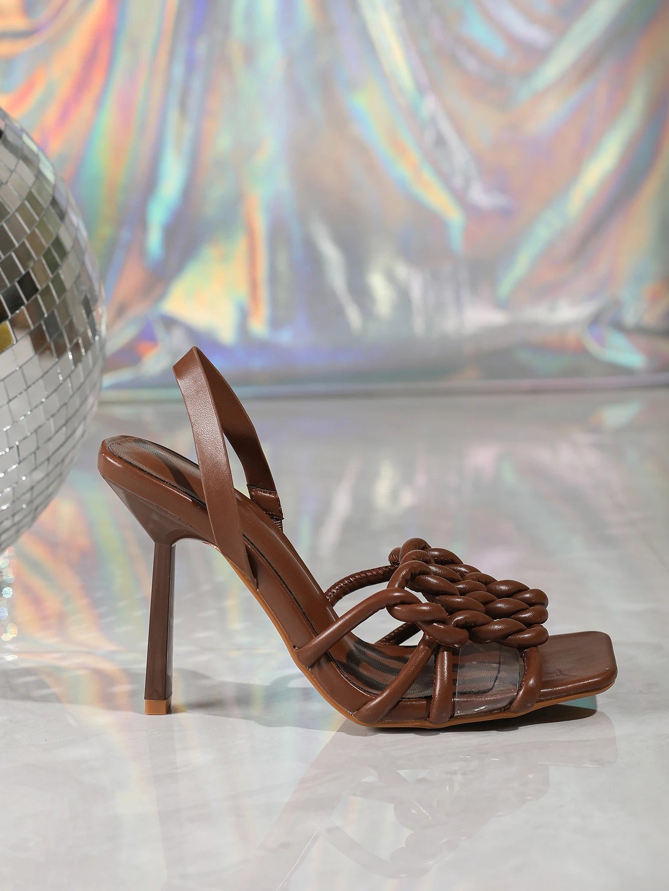 Women Open Toe Square Kitten Heel Strappy Sandals Comfort