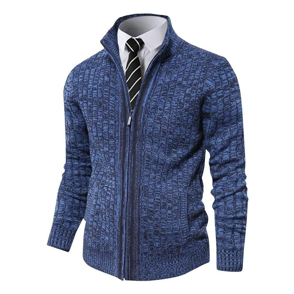 Pioneer Camp Men's Cardigan Sweaters Full Zip Up Slim Fit Stand Collar