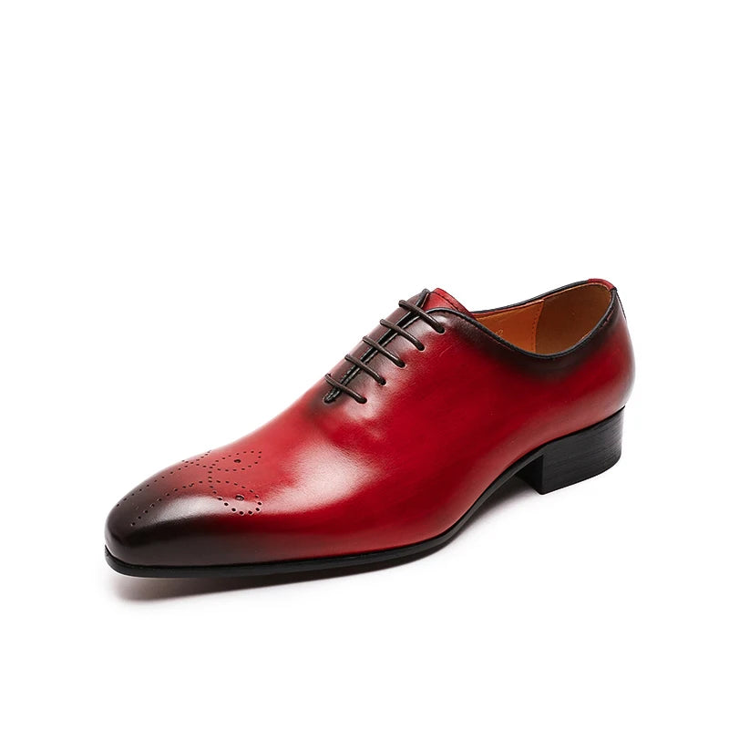 Felix Chu Mens Oxford Whole Cut Leather Dress Shoes