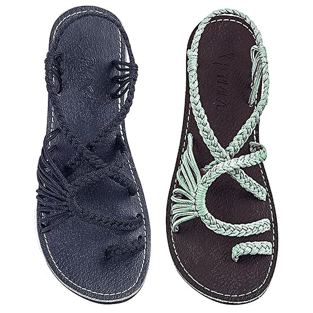 JOCESTYLE Strappy Braided Sandals Open Toe Summer Shoes