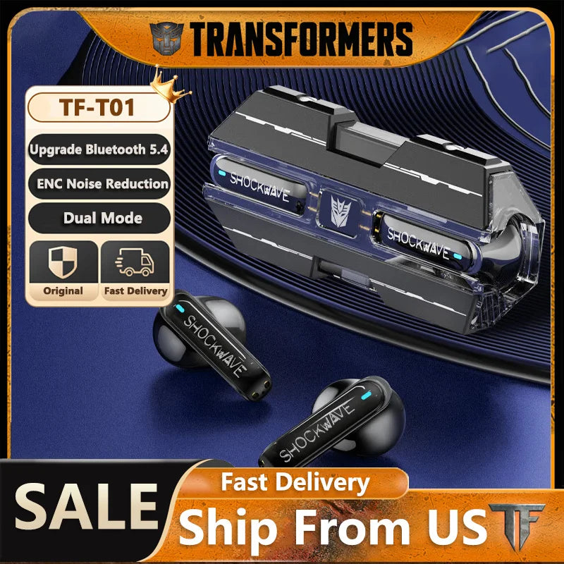 Transformers TF T01 Gaming Earphones Bluetooth Wireless