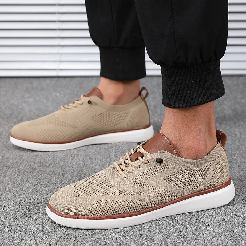 Big Running Mens Lightweight Knitted Shoes For Daily Walking Hiking