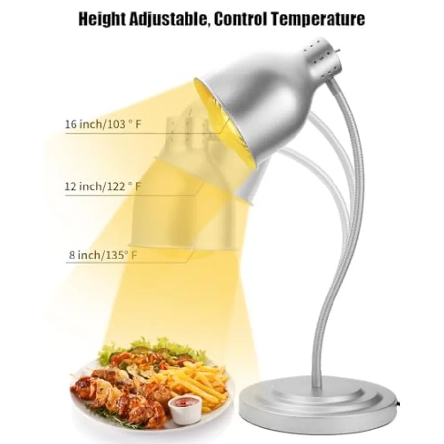 Heat Lamp For Food With Flexible Arm 250W Bulbs Catering