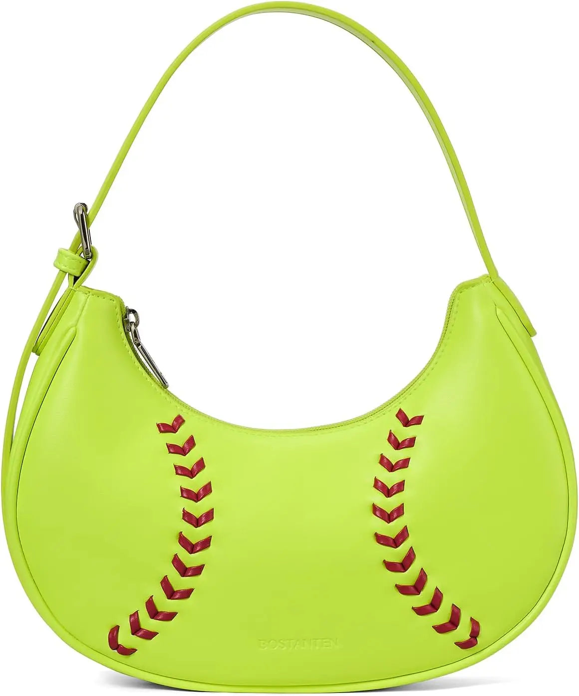 Bostanten Vegan Leather Baseball Purse Hobo Bag for Women