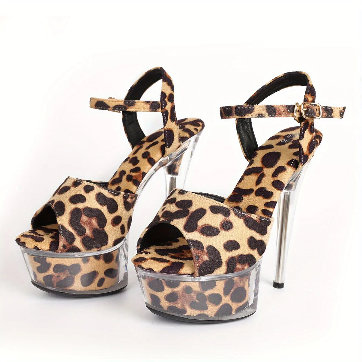 Mclubgirl Women Sexy Suede Sandals Nightclub Shoes