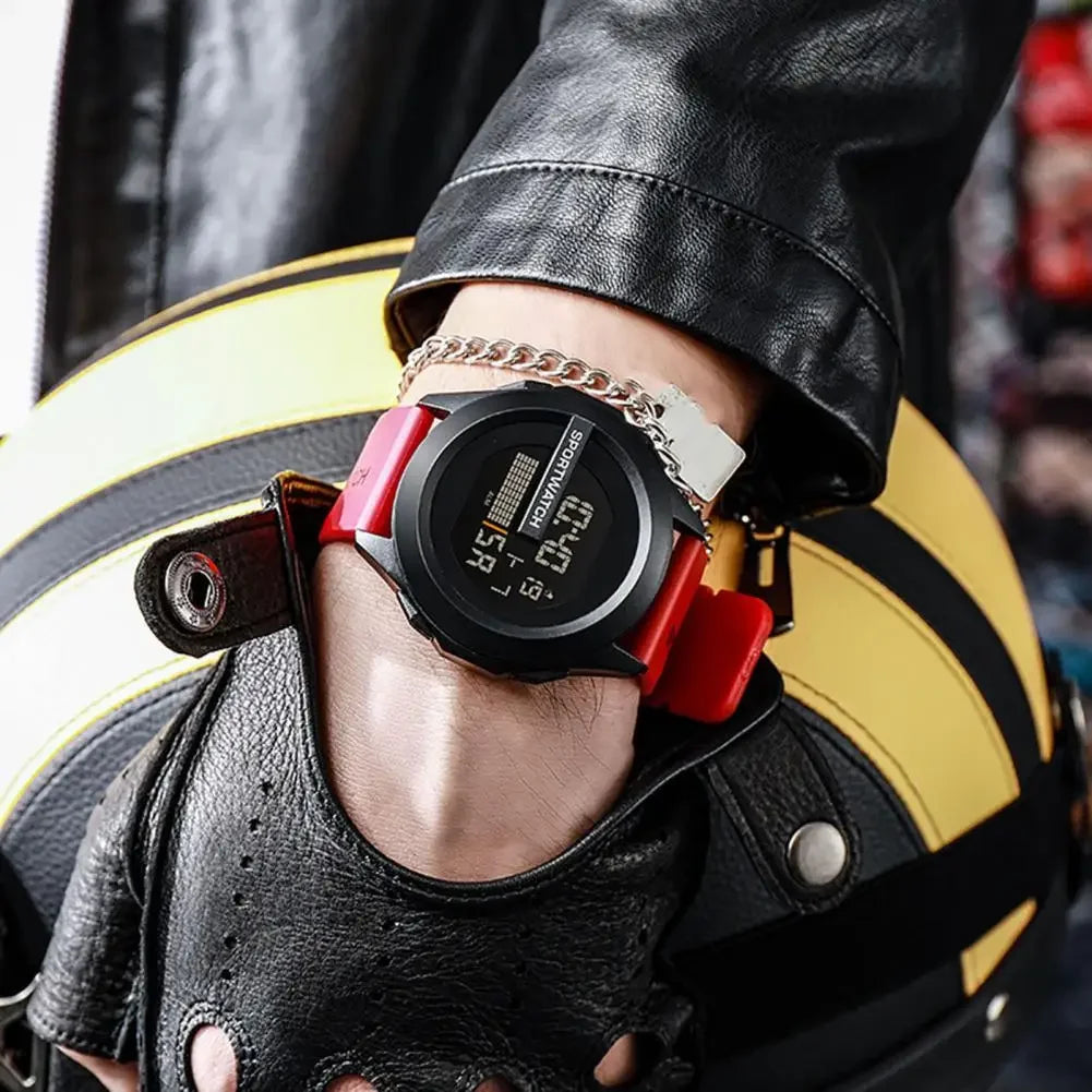 Digital LED Sports Watch For Men Waterproof Alarm Clock Fitness