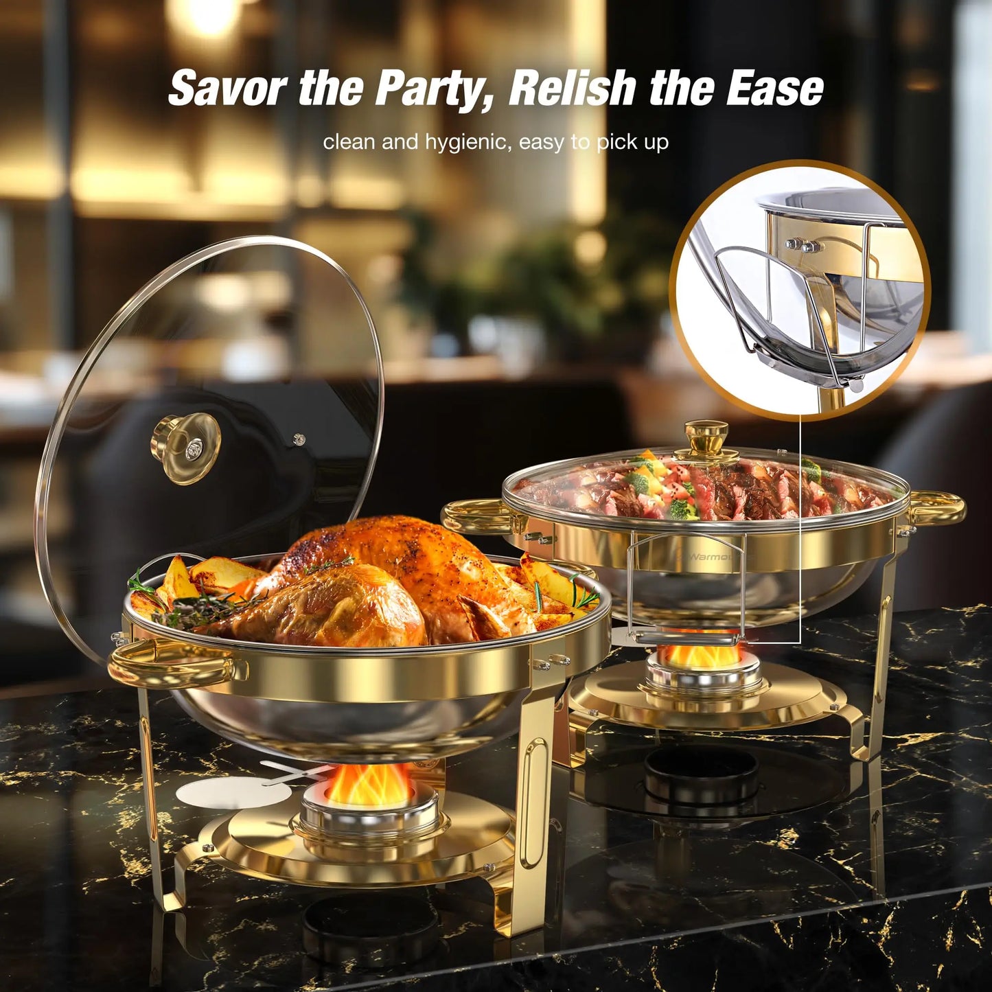 Hign-concerned Stainless Steel Chafing Dishes Buffet Set