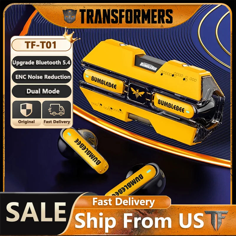 Transformers TF T01 Gaming Earphones Bluetooth Wireless
