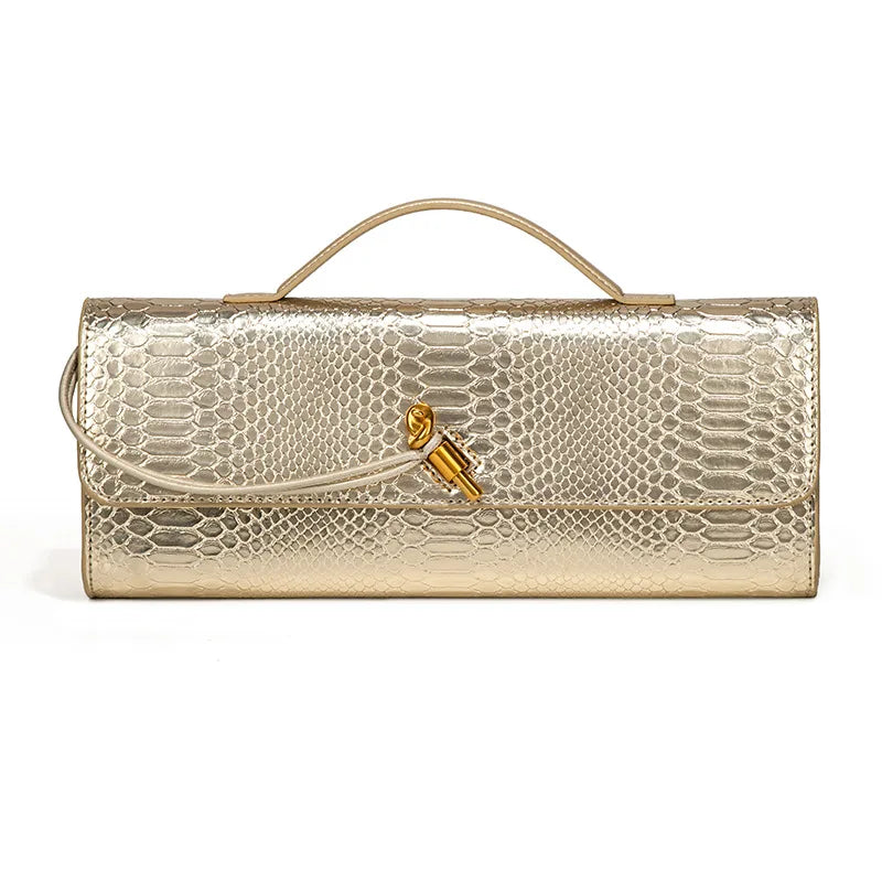 Crocodile Pattern Top Handle Evening Bag For Women Fashion