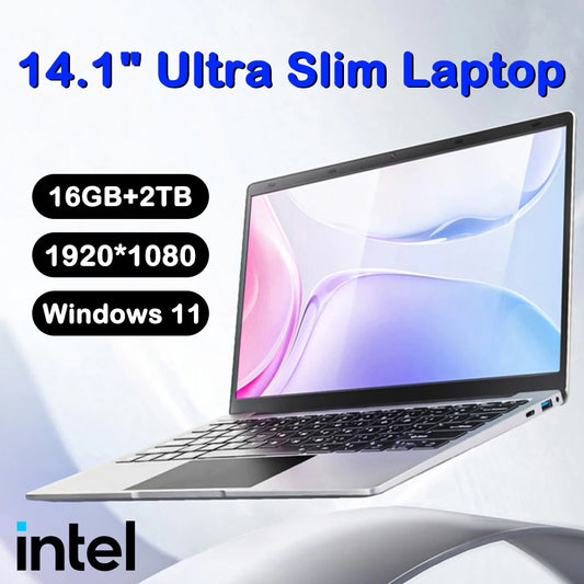 Yepo Ultra Slim Laptop Intel N3700 16GB RAM 2TB SSD Windows 11 Pro