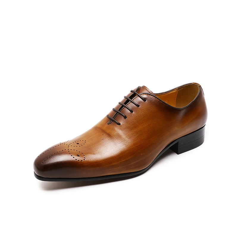 Felix Chu Mens Oxford Whole Cut Leather Dress Shoes