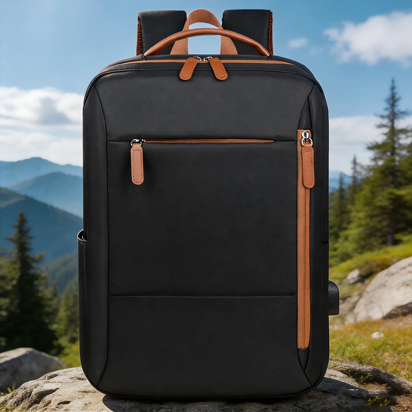 OGEHUAFEE Lightweight Fashion Commuter Computer Backpack, Multi Layer Business Travel Backpack, High Quality Nylon Backpack