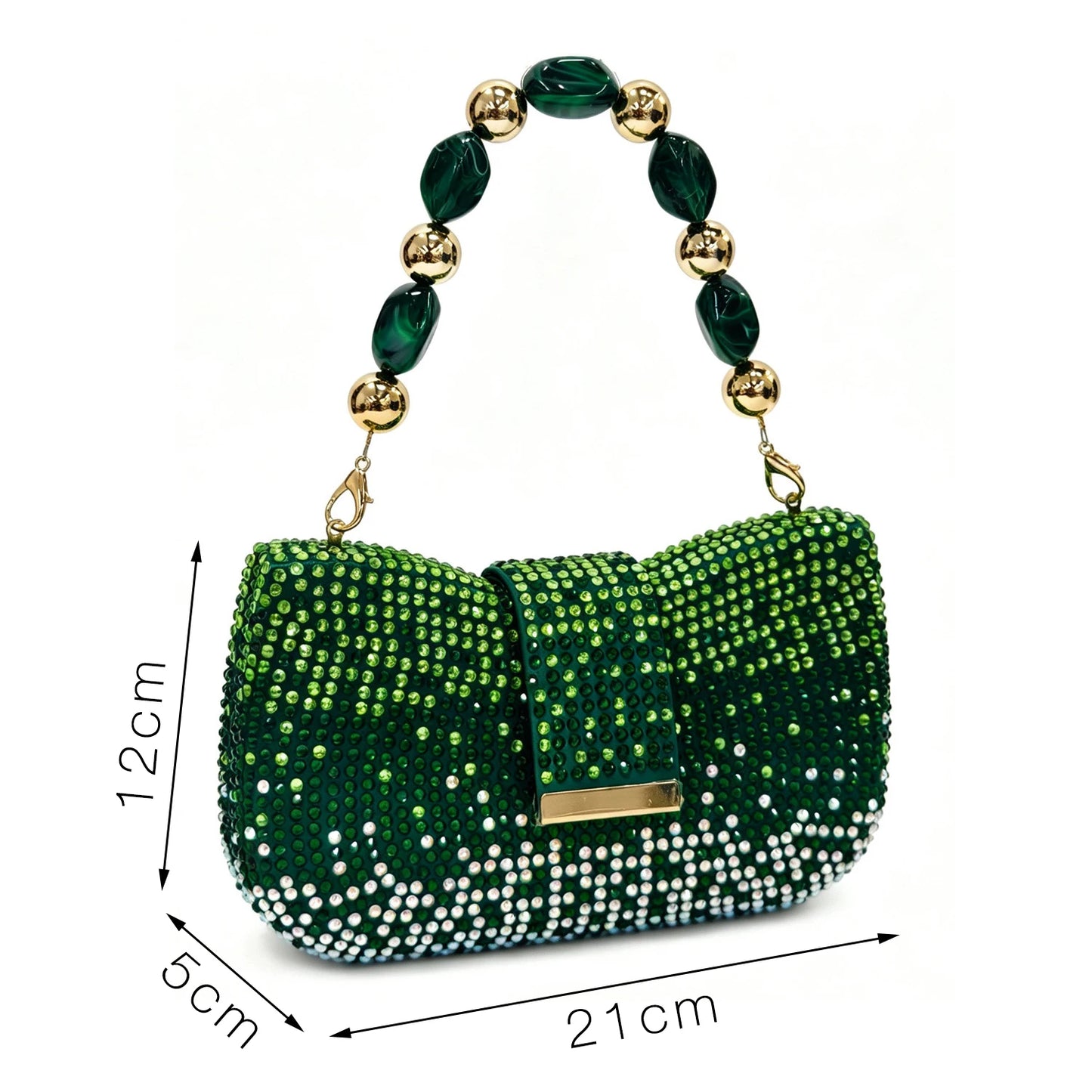 Rhinestone Slingback Pumps And Matching Handbag Set For Weddings