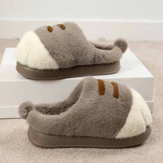 Guangdong 3D Cat Paw Plush Slippers Unisex Indoor Comfort