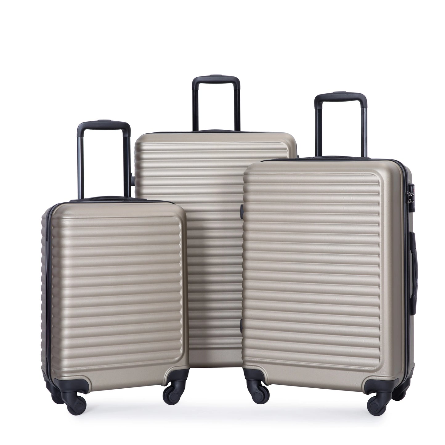 Travelhouse 3 Piece Hardside Luggage Set Spinner Wheels