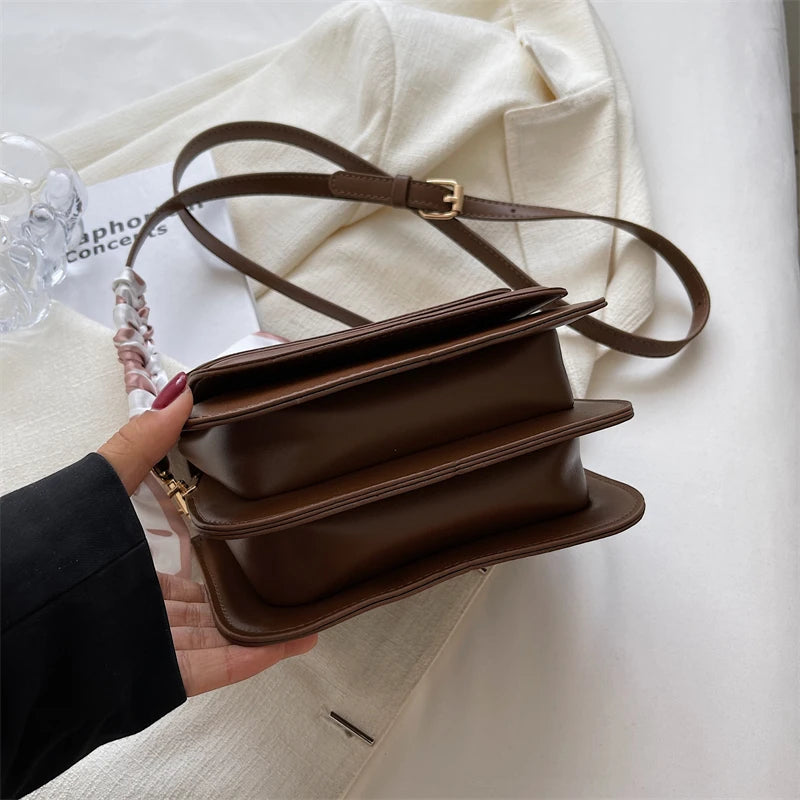 Leather Shoulder Bag Purse for Women Crossbody Small Satchel