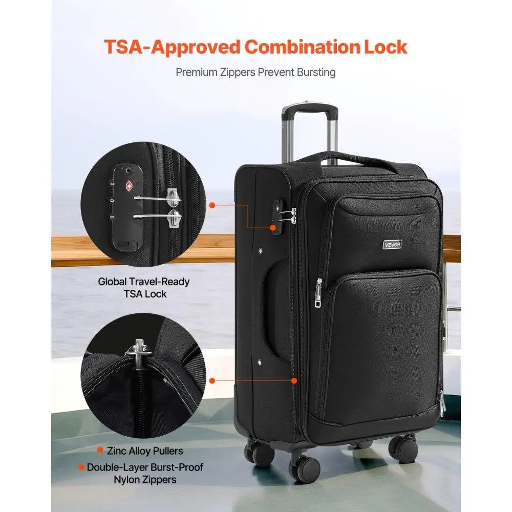 Hign-concerned Expandable Softside Spinner Luggage Pro