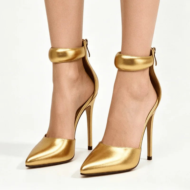 Women Sparkly Strappy Heeled Sandals Dressy Party Pumps