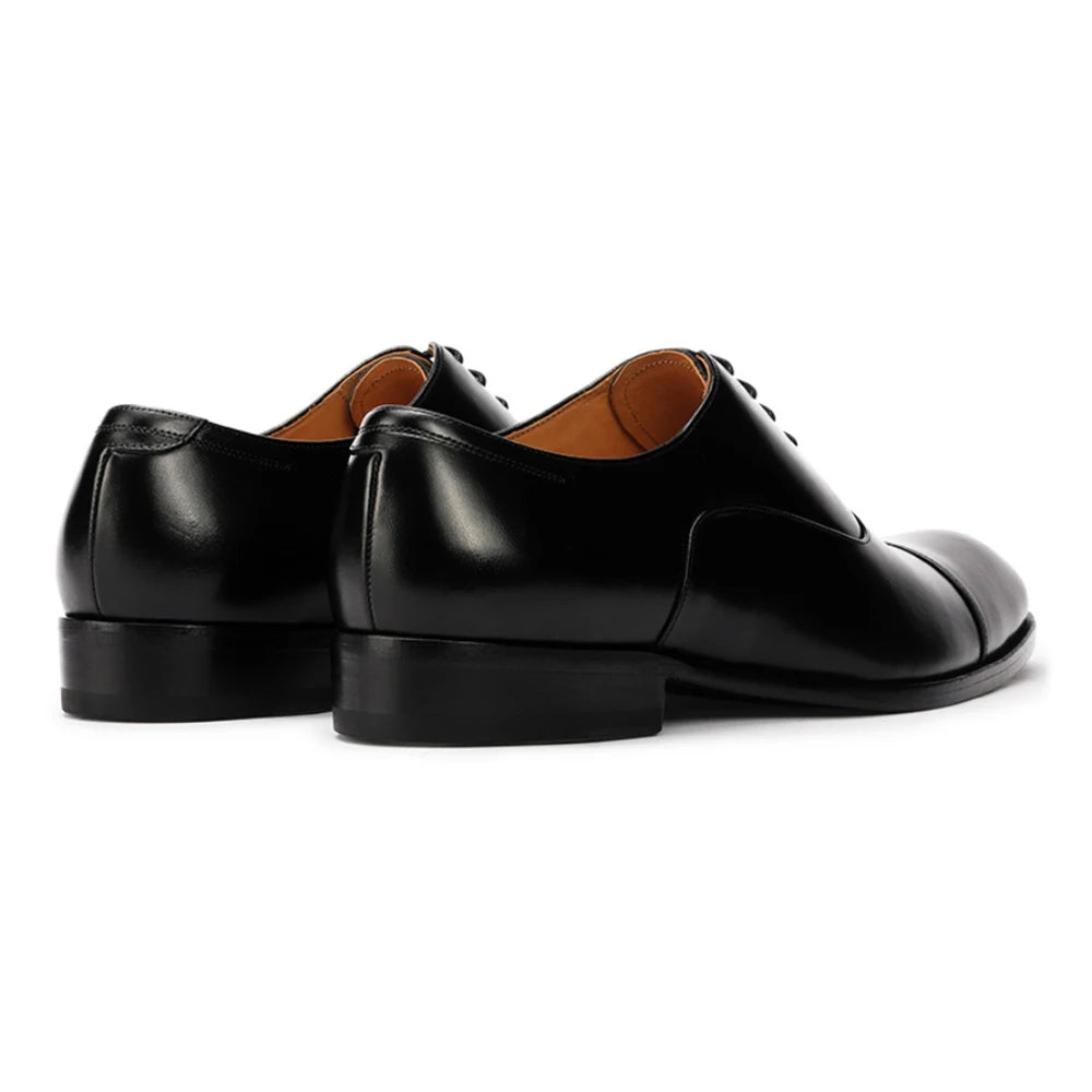 Men's Handmade Oxford Dress Shoes Full-Grain Leather Daily Business Footwear Comfortable Classic Style
