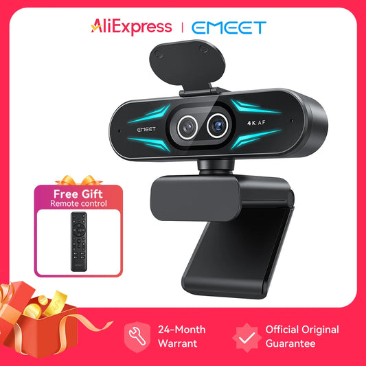 Emeet 4K Autofocus Binocular Streaming Web Camera For Computers