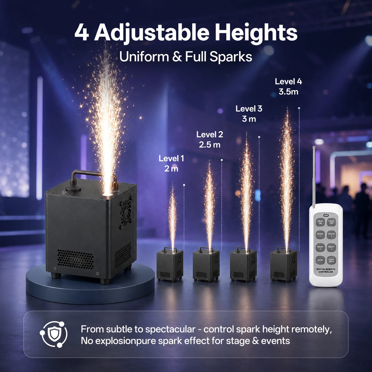 U'King Mini Electronic Spark Machine 500W Adjustable Stage Effects Device