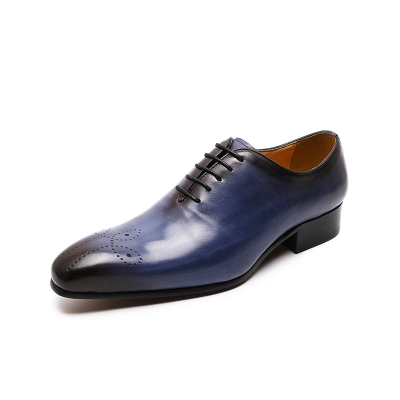 Felix Chu Mens Oxford Whole Cut Leather Dress Shoes