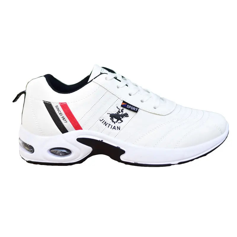 YBQJOO Mens Leather Sneakers Casual Non Slip Running Shoes